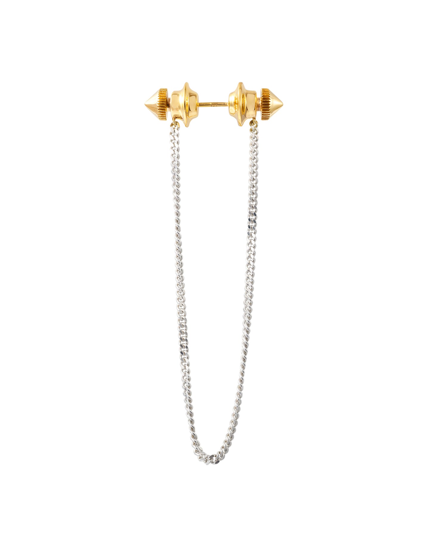 Garde Barbel Earring Two Tone - MAPPERRI