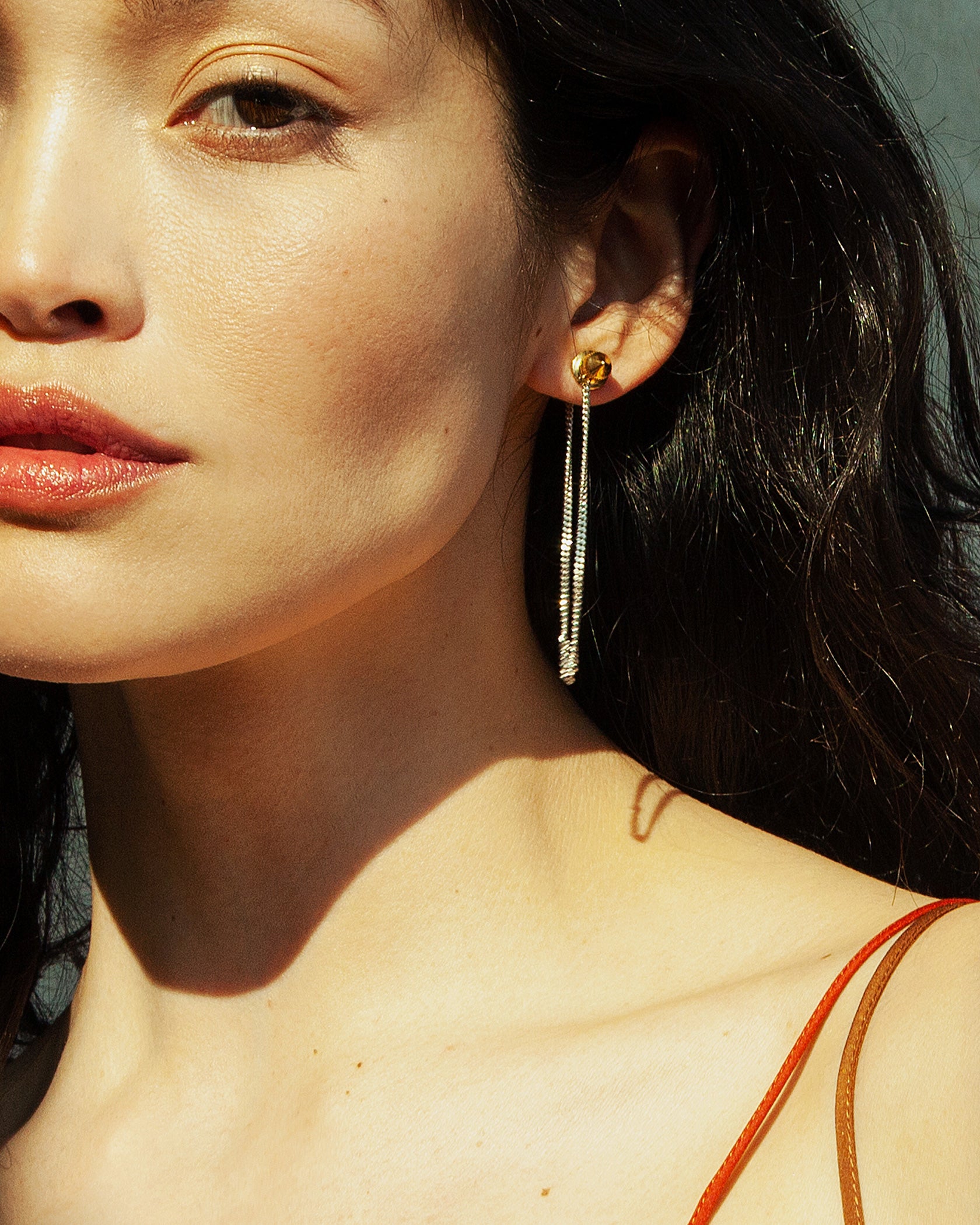 Garde Barbel Earring Two Tone - MAPPERRI