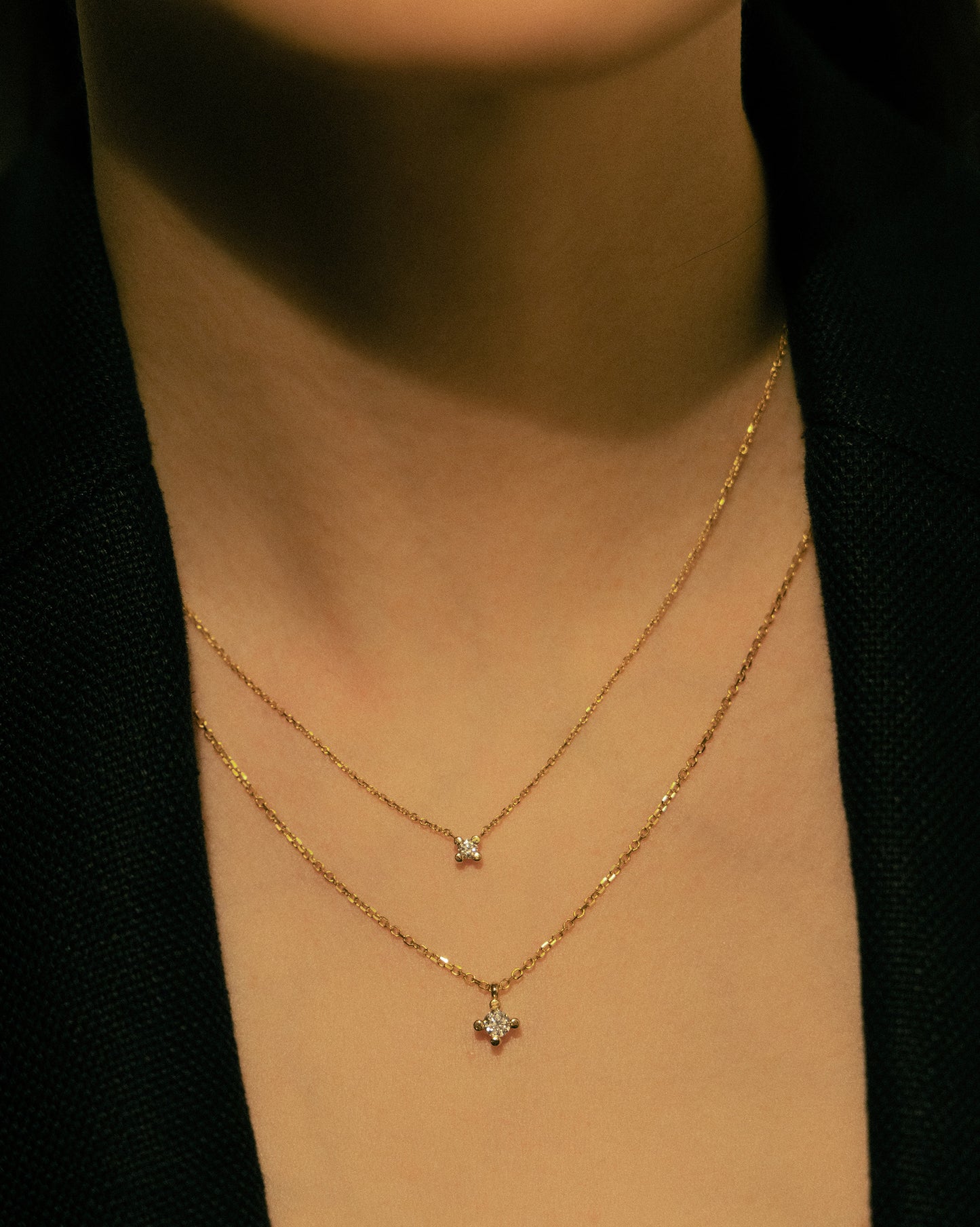 Glint Diamond Necklace Medium 14K White Gold