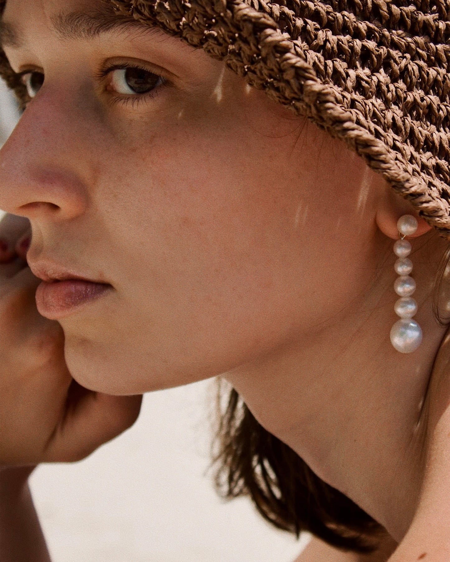 Obelisque Pearl Earrings 14K Gold - MAPPERRI