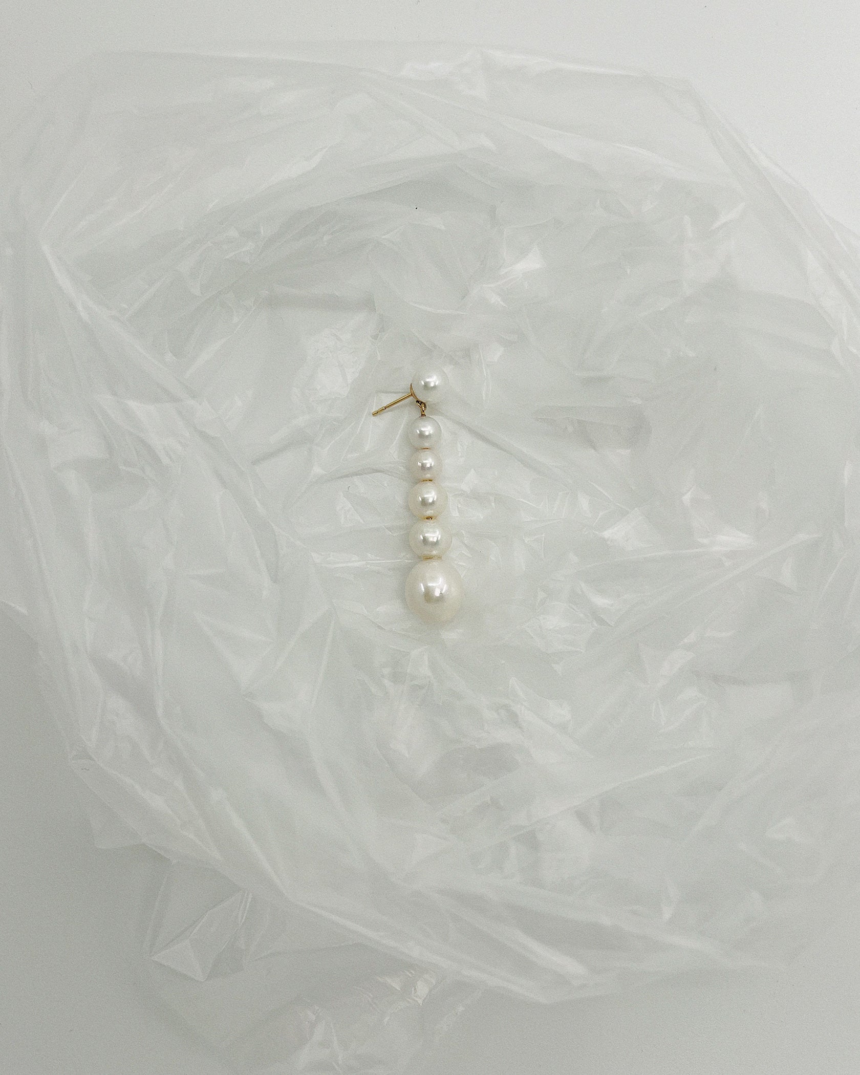 Obelisque Pearl Earrings 14K Gold - MAPPERRI