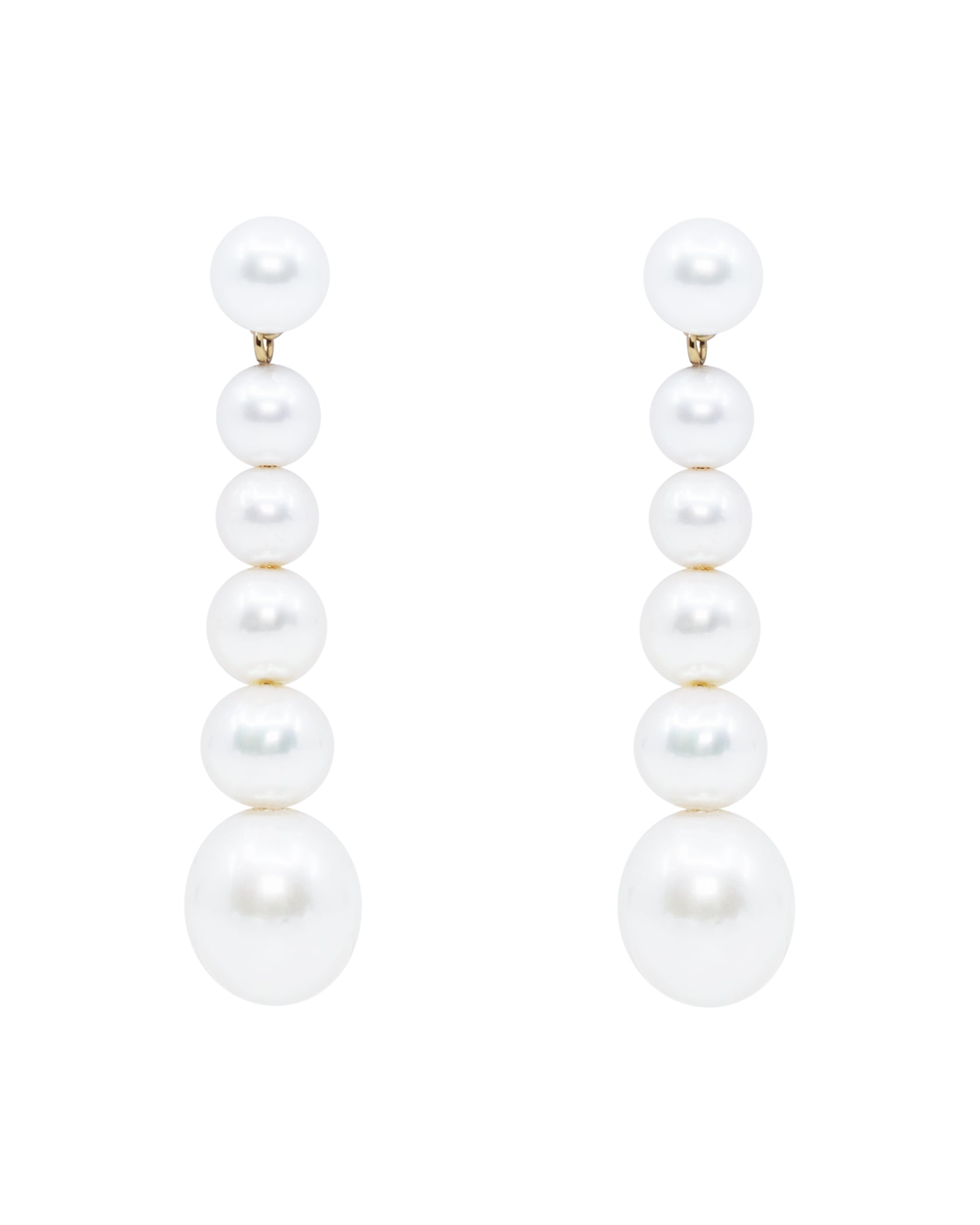 Obelisque Pearl Earrings 14K Gold - MAPPERRI