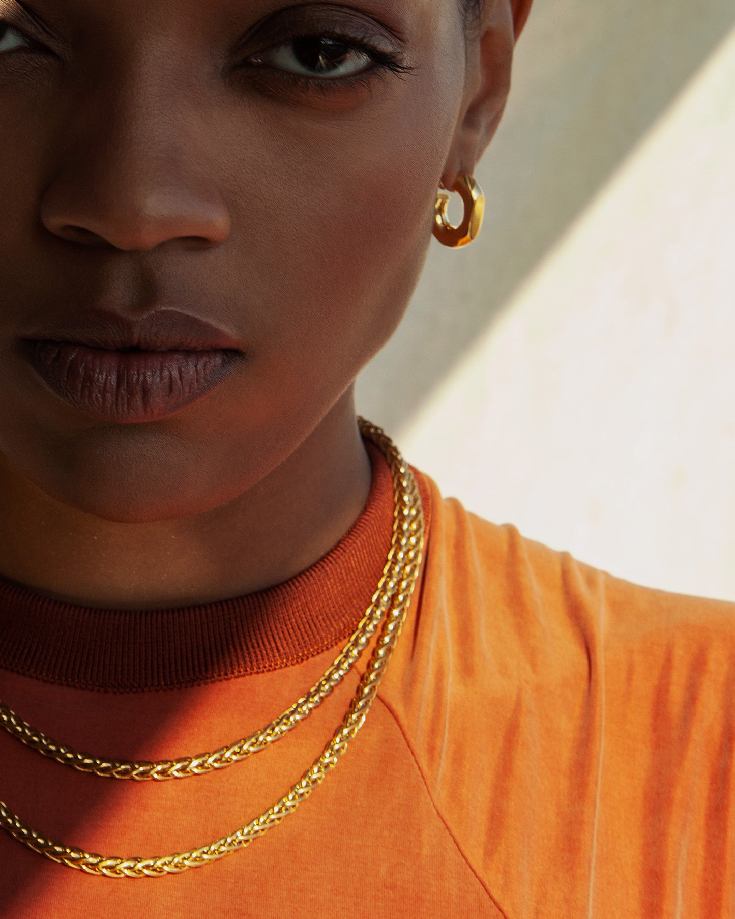 Port Earrings Medium Gold - MAPPERRI