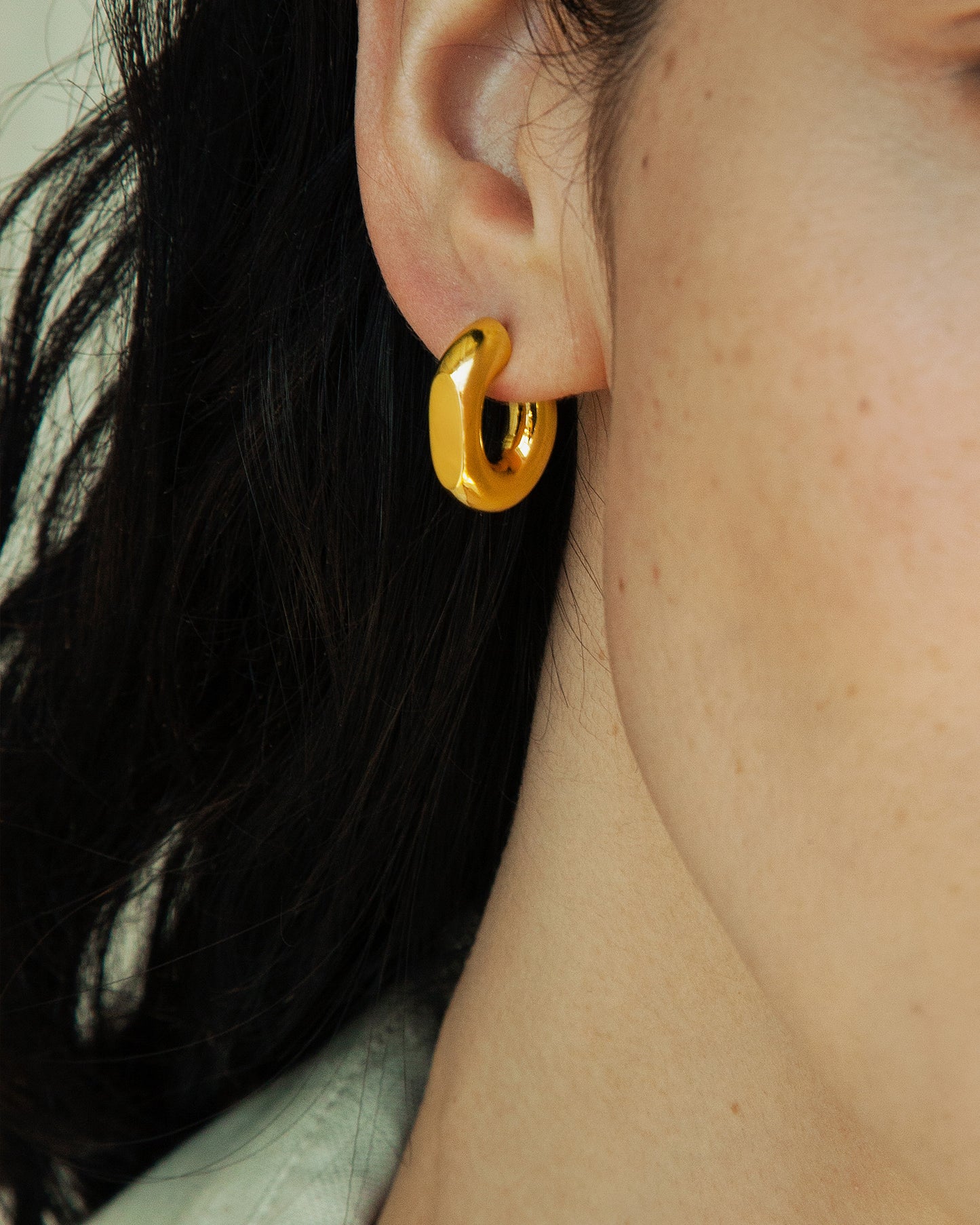 Port Earrings Medium Gold - MAPPERRI