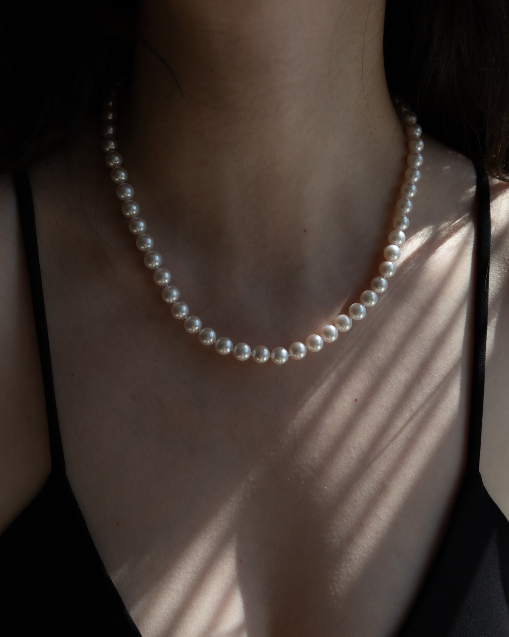 Classic Akoya Pearl Necklace 14K Gold - MAPPERRI