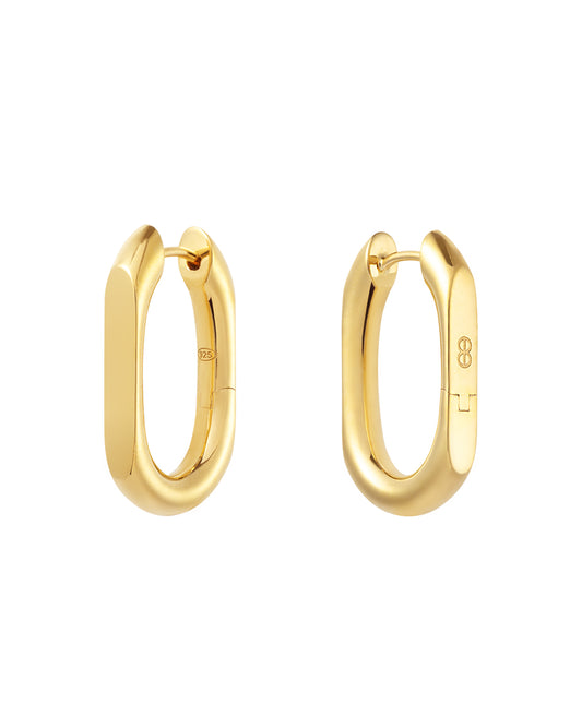 Port L. Hoop Earrings Gold - MAPPERRI