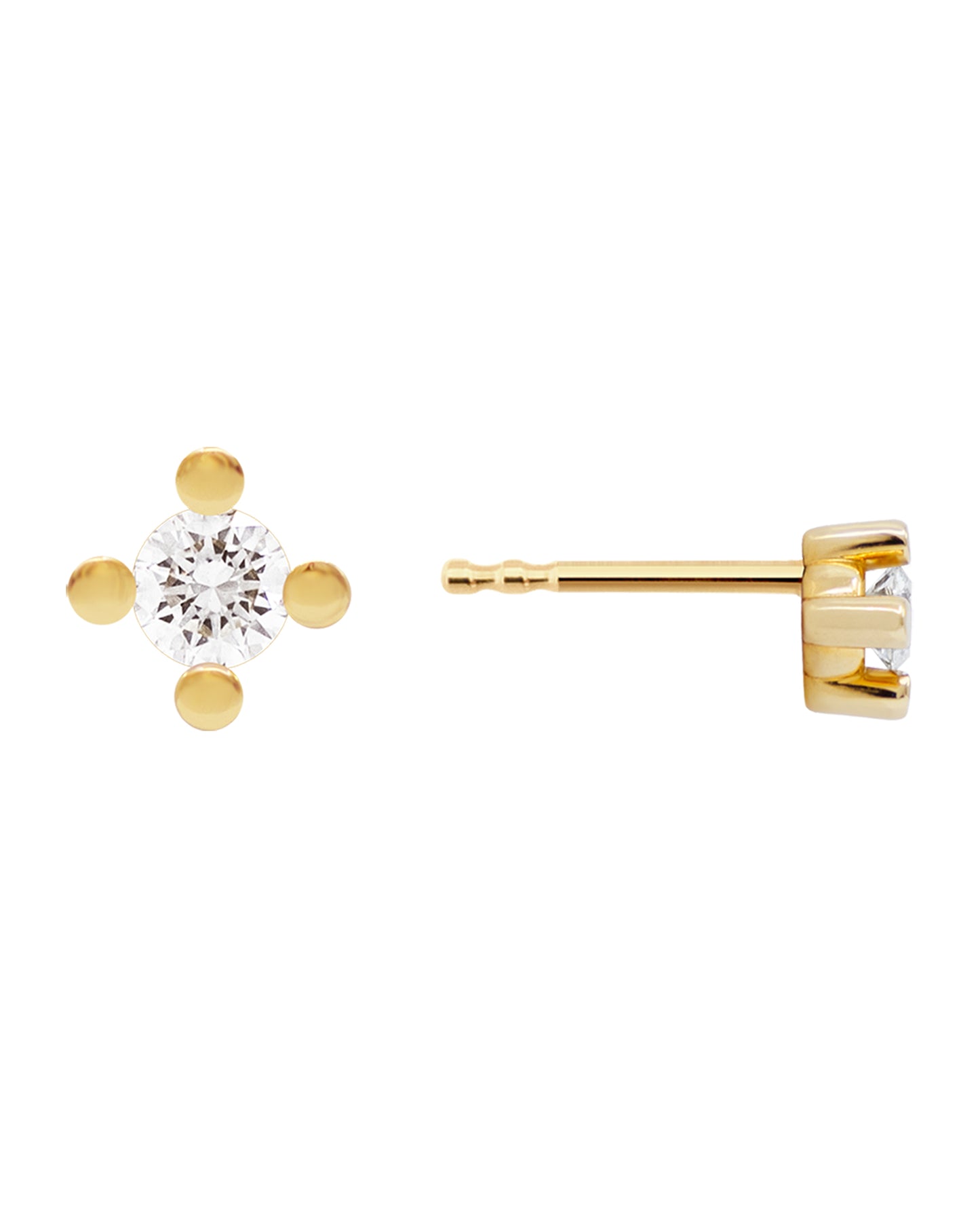 Glint Diamond Earring Medium 14K Gold