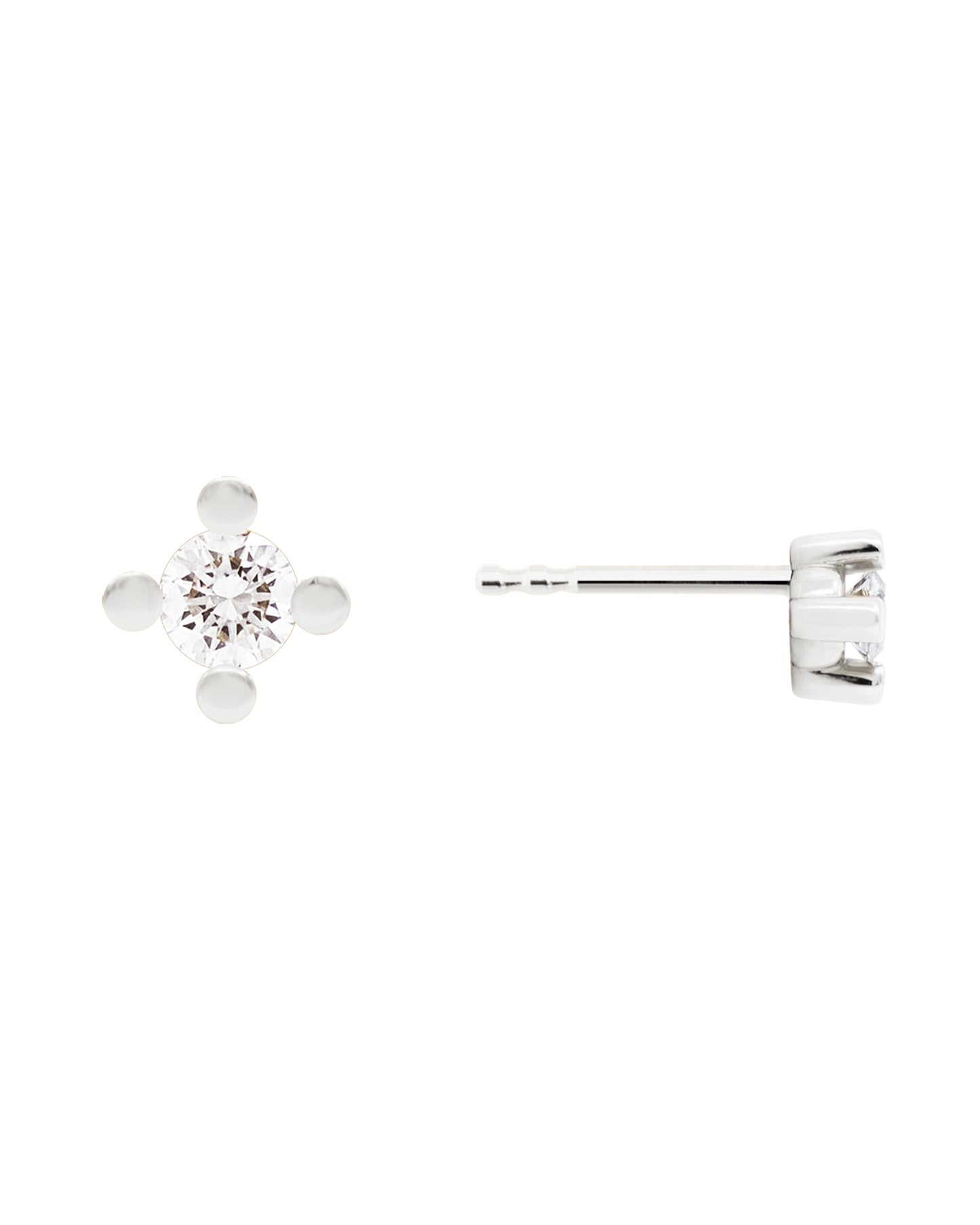 Glint Diamond Earring Small 14K White Gold