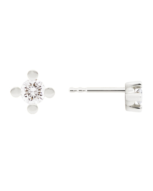 Glint Diamond Earring Medium 14K White Gold