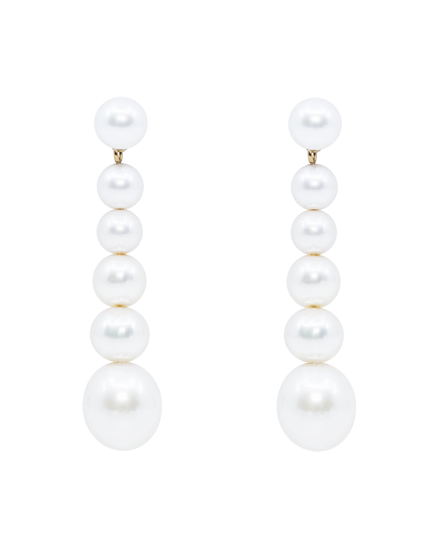 Obelisque Pearl Earrings 14K Gold - MAPPERRI