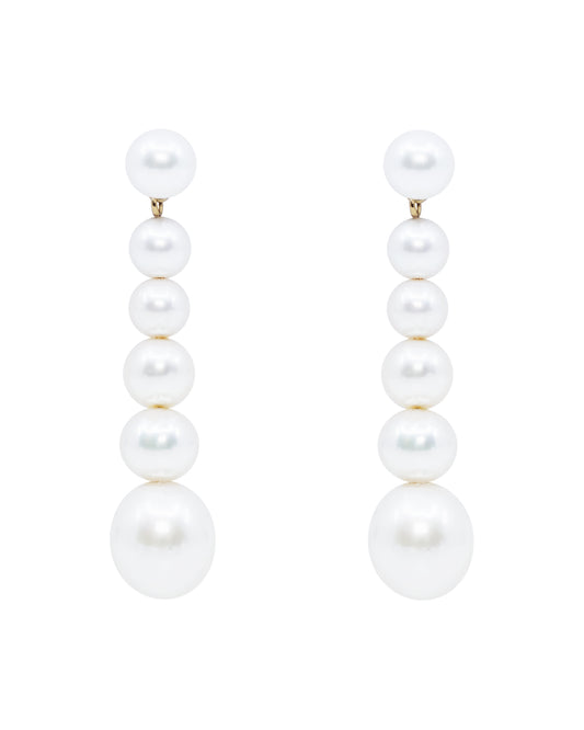 Obelisque Pearl Earrings 14K Gold - MAPPERRI