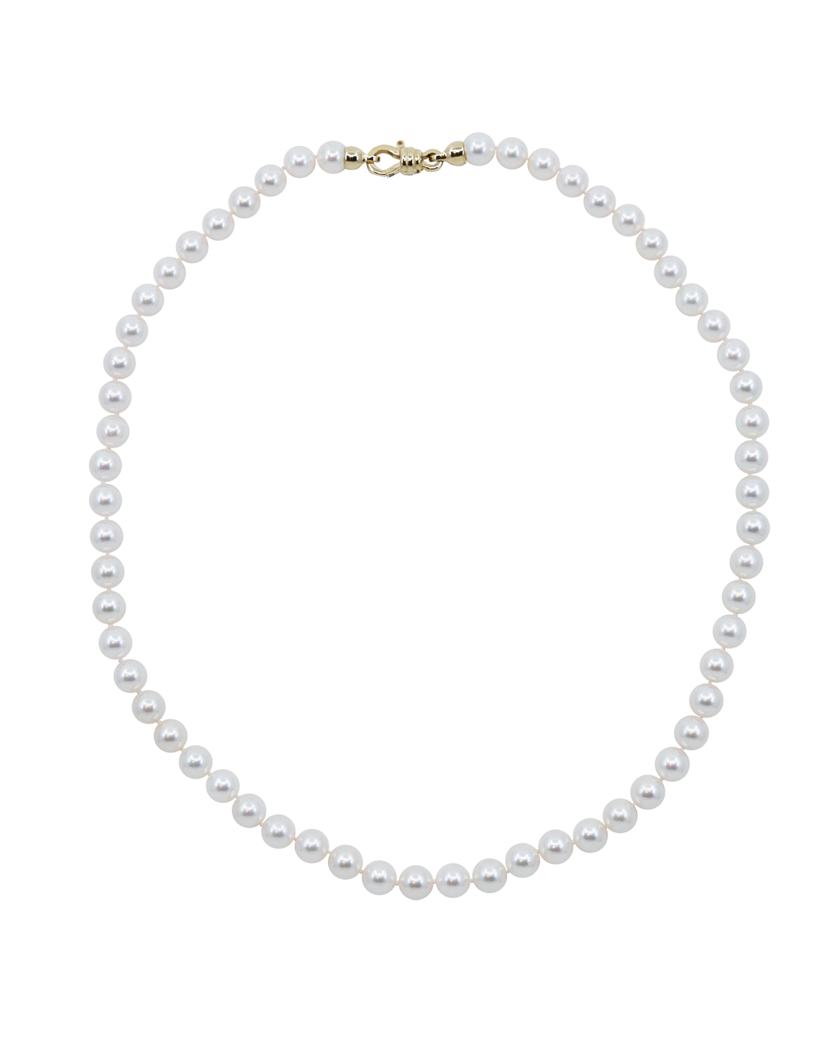 Classic Akoya Pearl Necklace 14K Gold - MAPPERRI