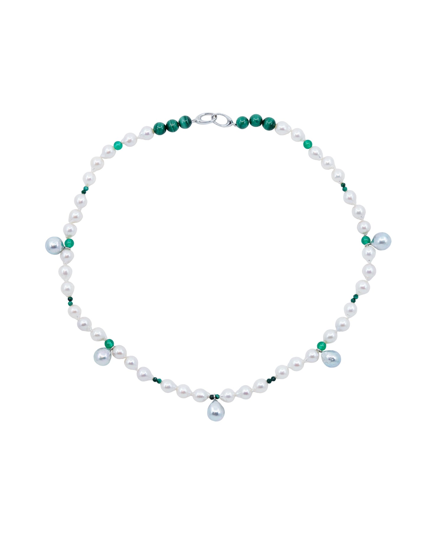 Elysian Blue Drops Pearl Necklace - MAPPERRI