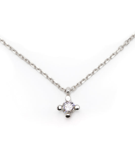 Glint Diamond Necklace Medium 14K White Gold