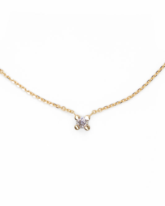 Glint Diamond Necklace Small 14K Gold