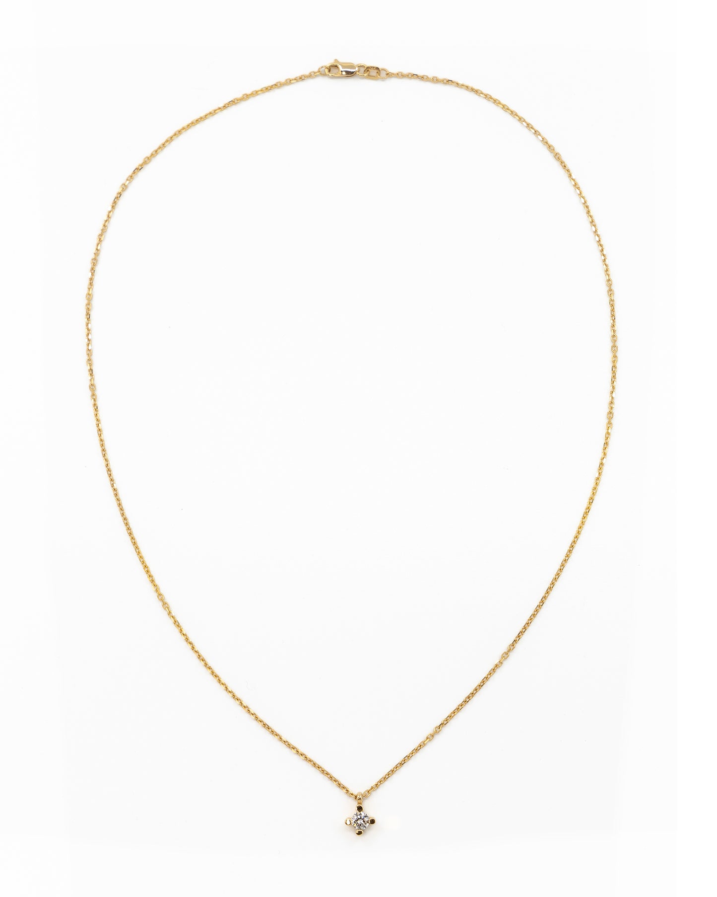 Glint Diamond Necklace Medium 14K Gold